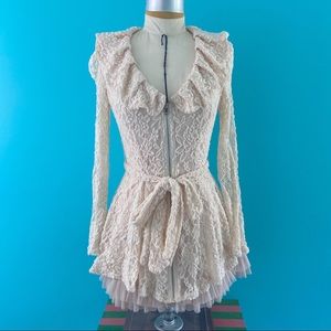 Altar’d State Small Boho lace Romantic Tunic Top